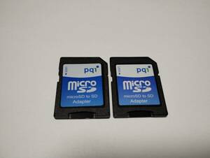 2枚セット　microSD→SD　変換アダプター　pq1　認識確認済み　メモリーカード　マイクロSDカード　SDカード