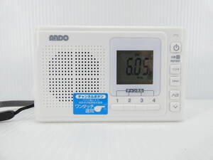 ★☆ANDO ワイドFM対応 FM/SW/AMコンパクトラジオ S18-929D 動作品 オマケ新品電池付き☆★