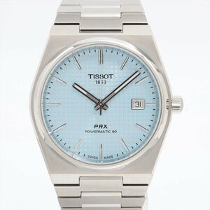 ■ 1円 ～ 正規 中古 美品 参定10.7万■ ティソ TISSOT ■ PRX パワーマティック 80 ■箱保コマ アイスブルー 機械式 自動巻き シルバー