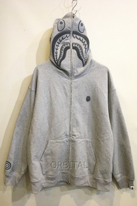 二子玉) A BATHING APE アベイシングエイプ 未使用 One Point Shark Full Zip Hoodie シャーク ジップフーディー XL