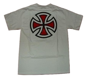 JB即決 INDEPENDENT インディペンデント BAR CROSS バークロス Tシャツ 白 ホワイト Sサイズ　新品 アイアンクロス DOGTOWN 80 90