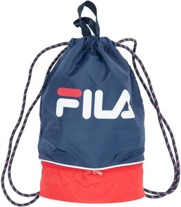 【KCM】Z-bag-194★展示品★【FILA/フィラ】ジュニア　水泳　スイミング　プールバッグ　2重底　2ルームタイプ　129-539　レッド