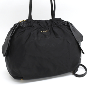 プラダ サイドリボン 2way バッグ BR4230 ナイロン ブラック ゴールド金具 PRADA