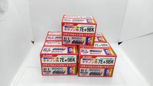 ●キャノン用 リサイクルインクカートリッジ 7E+9BK 5色パック 5個セット　新品