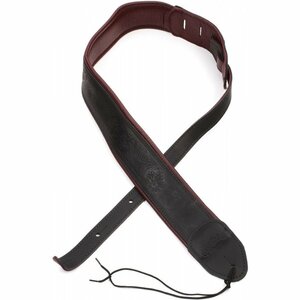 マーティン　ギターレザーストラップ Martin Garment Leather Strap - Maroon/Black　18A0080　（管JU-1）