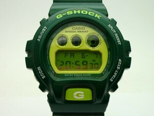 1000円スタート 腕時計 CASIO カシオ G-SHOCK Crazy Colors クレイジーカラーズ 1289 DW-6900CC クオーツ QZ グリーン デジタル 5 J727