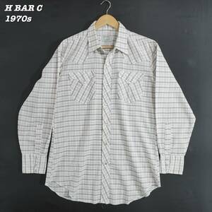 H BAR C Western Shirts 1970s 16-33 SH2219 Vintage エイチバーシー ウエスタンシャツ 1970年代 アメリカ製 ヴィンテージ シャツ