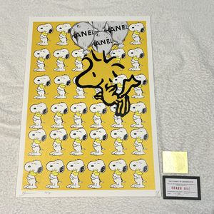 DEATH NYC スヌーピー SNOOPY ウッドストック CHANELシャネル 世界限定100枚 ポップアート PEANUTS アートポスター 現代アート KAWS Banksy