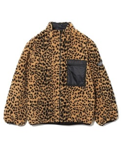 送料無料 Lサイズ クライミー リバーシブル ボアジャケット ベージュ/ブラック CRIMIE REVERSIBLE LEOPARD BOA JACKET