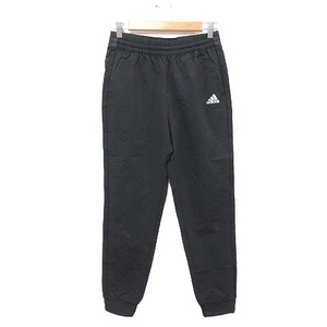 アディダス adidas スポーツウェア ジョガーパンツ ロング ナイロン 切替 ライン ロゴプリント L 黒 ブラック /CT レディース