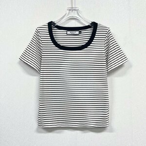 定番ヨーロッパ製※定価2万◆ブルガリア発※RISELIN 半袖Tシャツ 薄手 通気 着痩せ ボーダー柄 キレイめ サマー レジャー レディース M/46