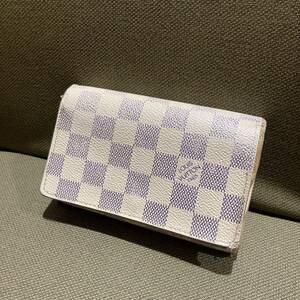 LOUIS VUITTON ルイヴィトン 小物 ダミエ アズール 財布 二つ折り財布 ポルトフォイユトレゾール ブランド ファッション おしゃれ