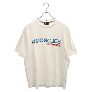 MONCLER GRENOBLE モンクレールグルノーブル T-SHIRT MANICA CORTA J10978C00003 ロゴプリント半袖Tシャツ カットソー ホワイト