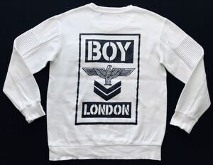 ボーイロンドン 背中ビッグロゴ スウェット エルボーパッチ　　トレーナー BOY LONDON ストリート ロック パンク 80s スタイル 玉3852