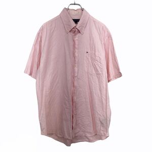 TOMMY HILFIGER 半袖シャツ L ピンク トミーヒルフィガー 古着卸 アメリカ仕入 t2108-4597