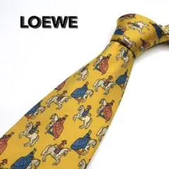 LOEWE ロエベ　ネクタイ　イエロー　高級シルク100%