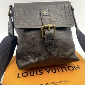 1円【定価14万・極美品】ルイヴィトン Louis Vuitton ユタ ユマ カフェ ショルダーバッグ サコッシュ クロスボディ メンズ ビジネス 通勤 