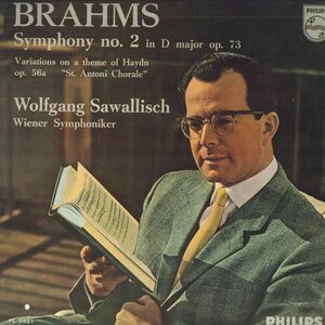 LP Wolfgang Sawallisch, Wiener Symphoniker ブラームス : 交響曲 第2番 / ハイドンの主題による変奏曲 FL5521 PHILIPS /00260