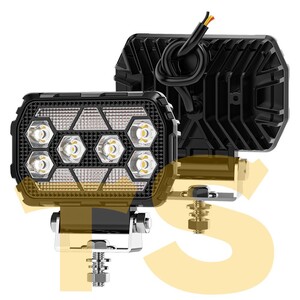 送料無料☆ 4.5インチ 作業灯 LED ワークライト 28W ホワイト/イエロー/白黄/ストロボ DRL 2800LM ジープ ジムニー 大型車 45C-BW-F6X 2個