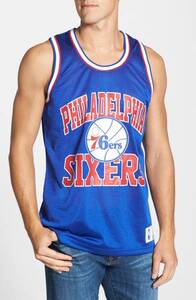 USA正規品 【S】 Mitchell&Ness ミッチェル&ネス NBA メッシュ タンクトップ 76ers シクサーズ 青 フィラデルフィア バスケ ユニフォーム