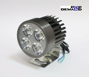 ◇送料220円◇汎用 灰 4連 LED フォグランプ 車外灯 ベンリィ110 リード EX リード100 リード125 PCX150