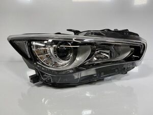 極美品/破損キズなし V37系 スカイライン HV37 中期 純正 右ヘッドライト Assy LED 26010-6HH1A 26025-6HH1A 100-23743 イ 管理14394h12