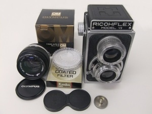 RICOHFLEX】リコーフレックス モデルVII 1:3.5/8cm 二眼レフカメラ オリンパスレンズ 50mm/F1.8 中古品ジャンク扱い☆格安2000円スタート