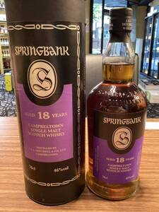 Springbank スプリングバンク 18年 シングルモルト ウイスキー 箱付 700ml 46% 未開封