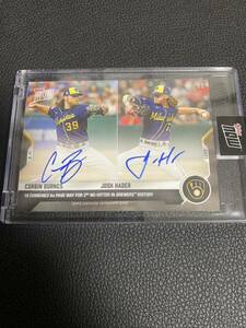 Topps now 直筆サインカード Auto Corbin burnes Josh hader ノーヒットノーラン　2021