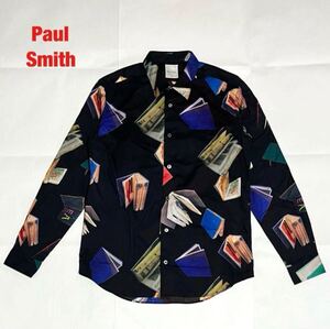 【人気】Paul Smith　ポールスミス　FALLING BOOKS PRINT SHIRT　総柄シャツ　ブック柄　ユニセックス　定価24,200円　283319 006LN