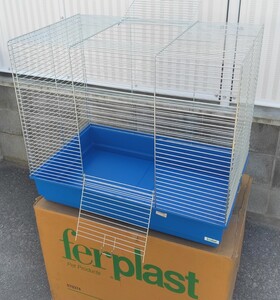 小動物 フェレット ケージ ブルー 78×49×69㎝ イタリア ferplast フェレット Furet FURET ZINCATA GABBIA 570594 8010690049571 3h190s