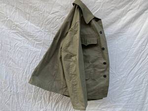 デッドストック 戦前 戦中 ワークジャケット カバーオール 埋め込み型 Dポケット cotton twill ジャパンヴィンテージ JAPAN VINTAGE 30s40s