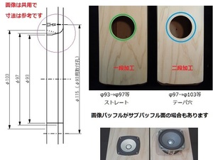 小型SP箱 Option-B2 :「開口拡大」（作品共通）二段加工