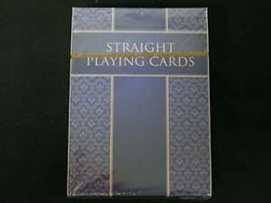 【G515】STRAIGHT PLAYING CARDS　ストレートプレイングカード　青　未開封　レア　カード　ギミック　デック　トランプ　マジック　手品