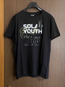 黒XL新品 RAF SIMONS Solar Youth Tシャツレギュラーフィット 半袖 カットソー 20AW size XL 黒 ラフシモンズ メンズ ブラック