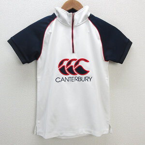 k■カンタベリー/CANTERBURY ウィメンズ ハーフジップ ラガーシャツ/COOLMAX 速乾【M】LADIES■12【中古】