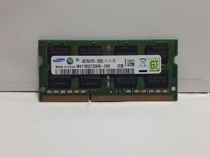 ◇ノート用 PC3 DDR3 メモリ Samsung 4GB 2R×8 12800S-11-12-F3 4GB×1枚 計4GB