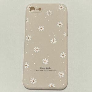 新品送料無料 iPhone SE2.3 iPhone7/8スマホケース 小花柄 花柄 白マーガレット デイジー かわいい 花 カントリー スマイリー 癒し
