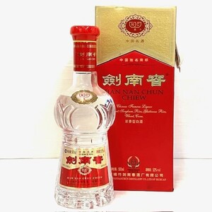 仙17【開封済/空瓶】剣南春 JIAN NAN CHUN CHIEW 52％ 500ml 白酒 中国酒 箱付き ジャンク 空き瓶扱い