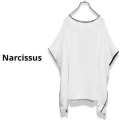 【美品】Narcissus ラインリラックストップス　ドルマンスリーブブラウス