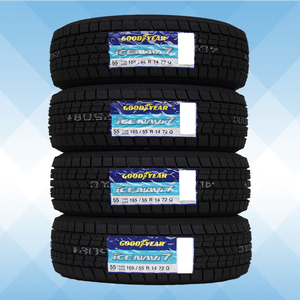 165/55R14 72Q スタッドレスタイヤ GOODYEAR グッドイヤー アイスナビ ICE NAVI7 23年製 正規品 送料無料 4本税込 \38,000より 2