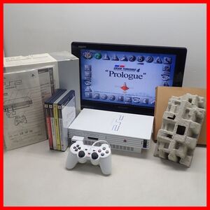 動作品 PS2 プレステ2 本体 SCPH-55000 GT レーシングパック + 牧場物語3 等 ソフト3本 まとめてセット PlayStation2 SONY 箱説付【20