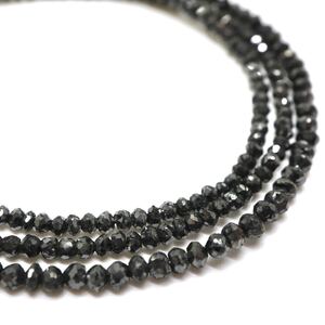 1円〜!!《K10 天然ブラックダイヤモンドネックレス》D 約3.3g 約45.0cm black diamond necklace DC0/DH0 E66