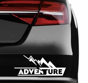 ADVENTURE アドベンチャー ステッカーSUV RAV4 プラド ランクル 銀 シルバー