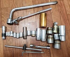 A85 ① 工具 ソケットレンチ chrome vanadium tone レンチ 道具 まとめて ラチェット 6.5sqs 12.7 他 ハンドツール 作業工具 セット