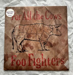 当時物 foo fighters 『 For All The Cows 』 EP フーファイターズ U.K.盤 ROSWELL RECORDS blue vinyl 