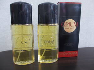 イヴ サンローラン/YSL/OPIUM POUR HOMME FOR MEN/オピウム プールオム/EDT/トワレ/100ml 未使用×1本 残量 約9割×1本/香水 2本セット