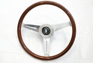 1円スタート！ 【希少品】NARDI(ナルディ) CLASSIC(クラシック) ウッド&ポリッシュスポーク 340mm ステアリング N340 ステアリングボス付き