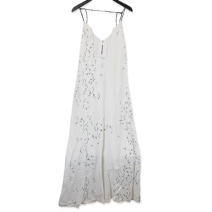 未使用 TOMWOOD トムウッド スリップドレス 22115018 ARIA SLIP DRESS PRINTED キャミソール ホワイト 白 XXS タグ付き 71010279