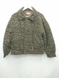 ■ MOUSSY マウジー ジップアップ ヒョウ柄 中綿 長袖 ブルゾン ジャンパー サイズF ブラウン系 レディース P